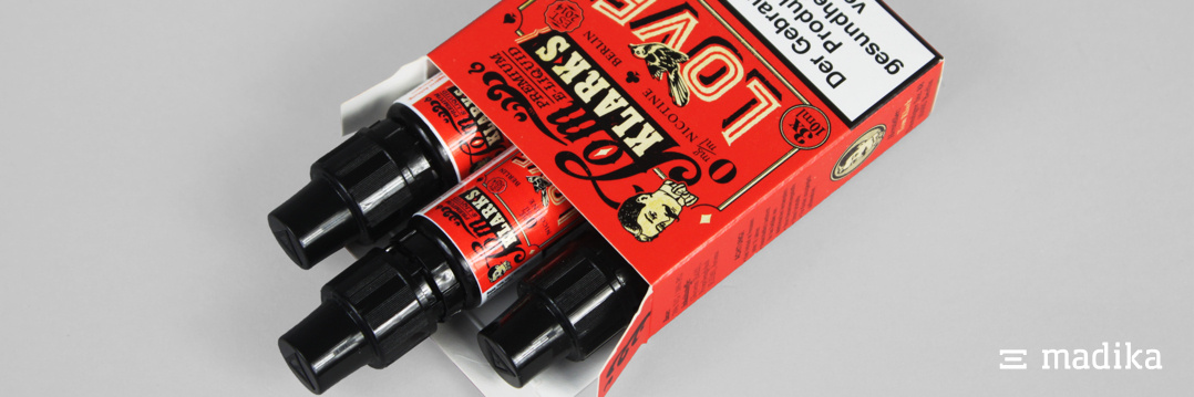 Rote Faltschachteln für E-Liquids Rote Faltschachtel für kleine Flaschen